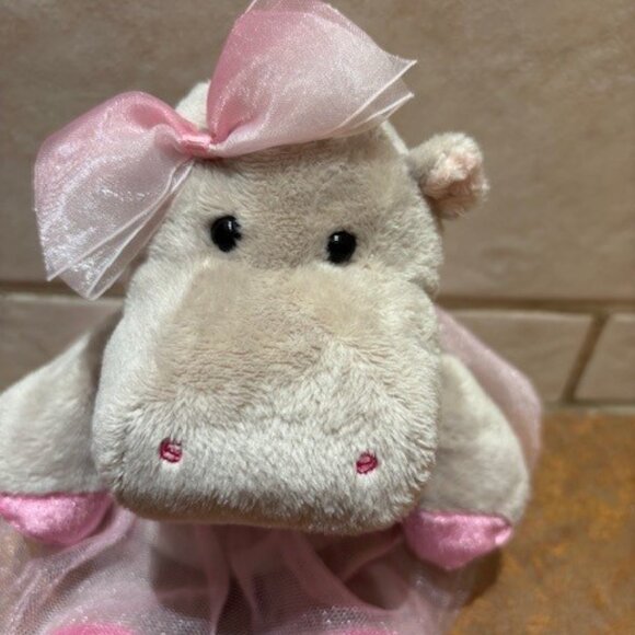 Douglas Grey Hippo Ballerina Pink Tutu Plush Stuffed Animal 2012 8" Toy - Picture 6 of 8